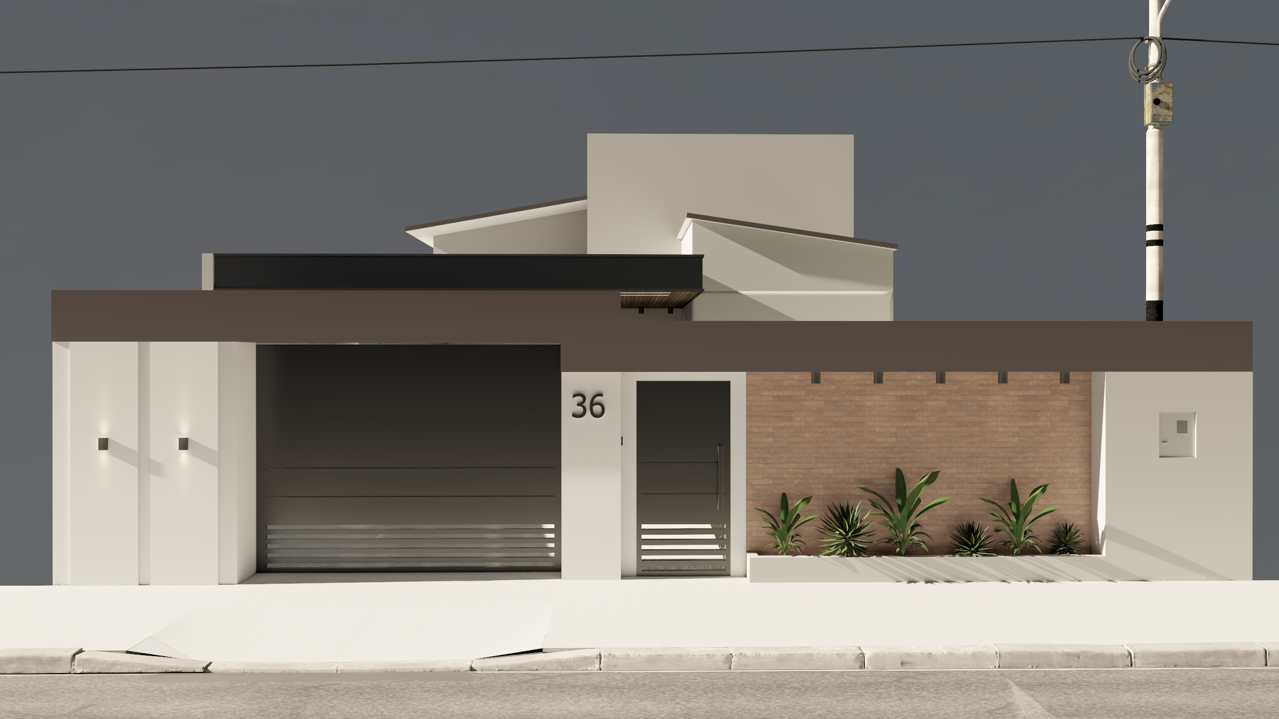 Residência contemporânea com piscina